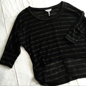 Kirra | Gold Sparkle Knit Top